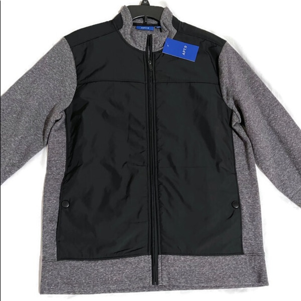 Men’s Apt. 9 Textured Mixed Media Jacket